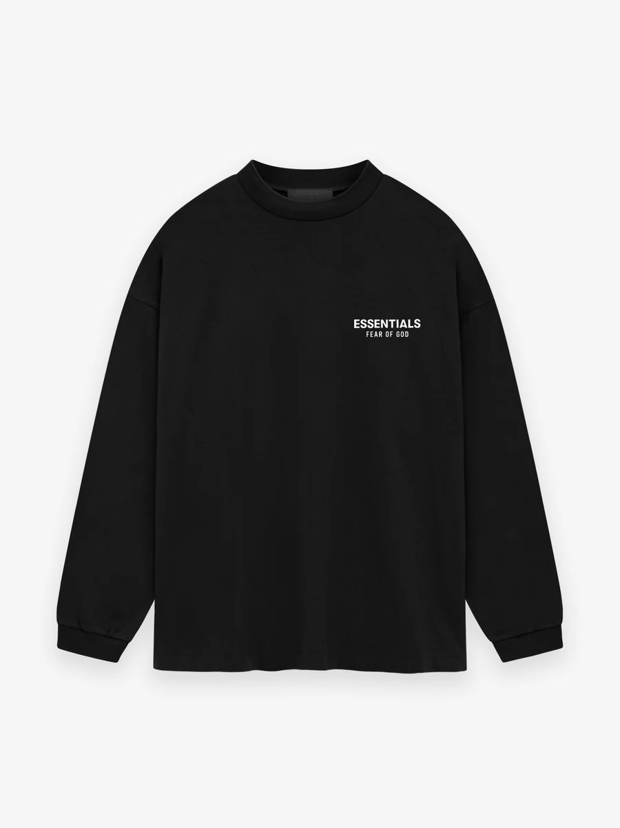 マットブラックのEssentials Fear of Godスウェットシャツ マットブラックのEssentials Fear of Godスウェットシャツ